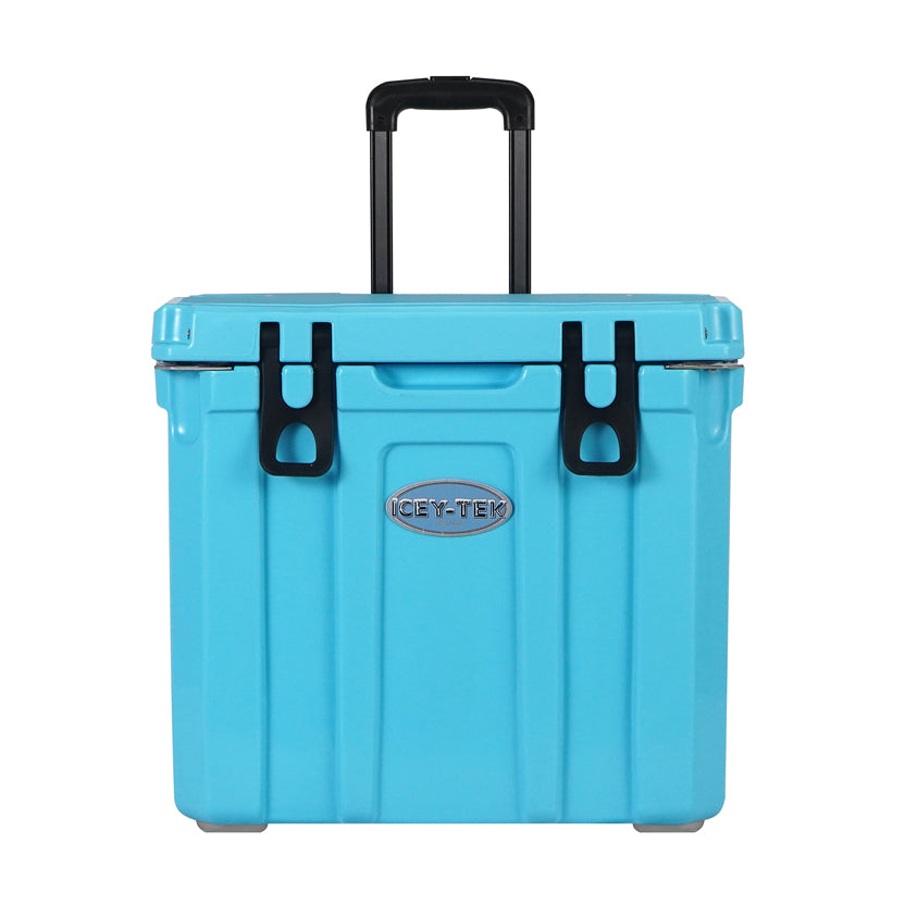 Icey-Tek 35 Litre Cool Box With Wheels - Baby Blue