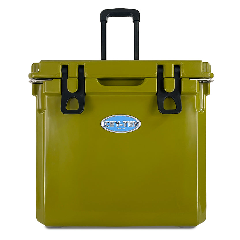 Icey-Tek 35 Litre Cool Box With Wheels - Army Green