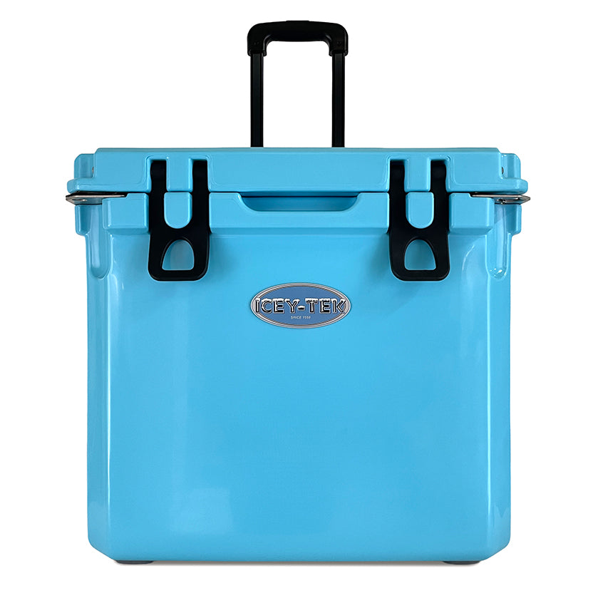 Icey-Tek 35 Litre Cool Box With Wheels - Baby Blue