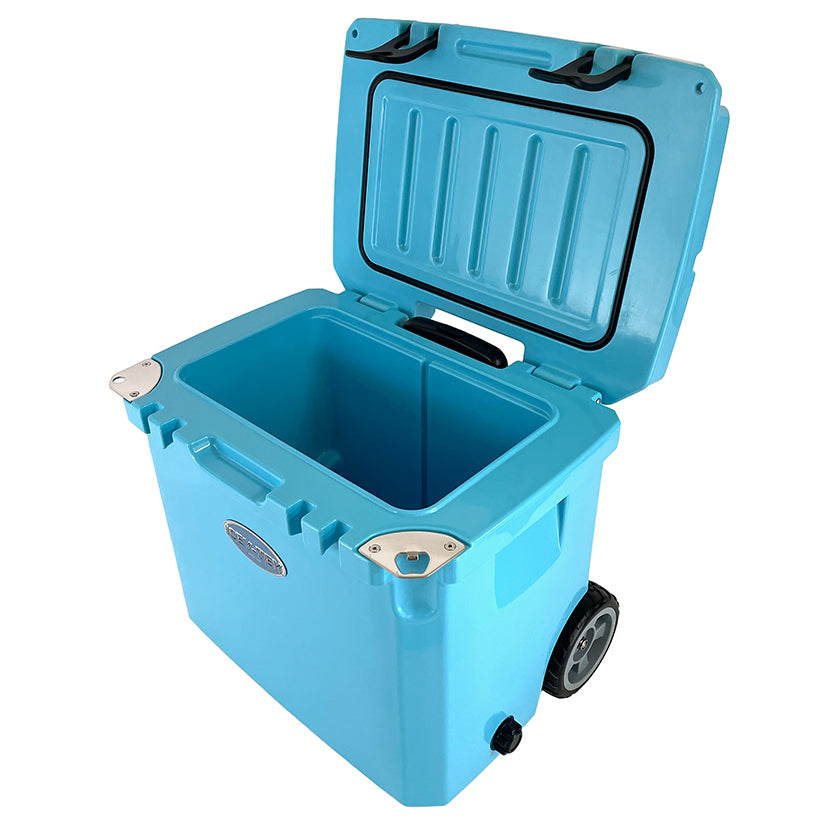 Icey-Tek 35 Litre Cool Box With Wheels - Baby Blue