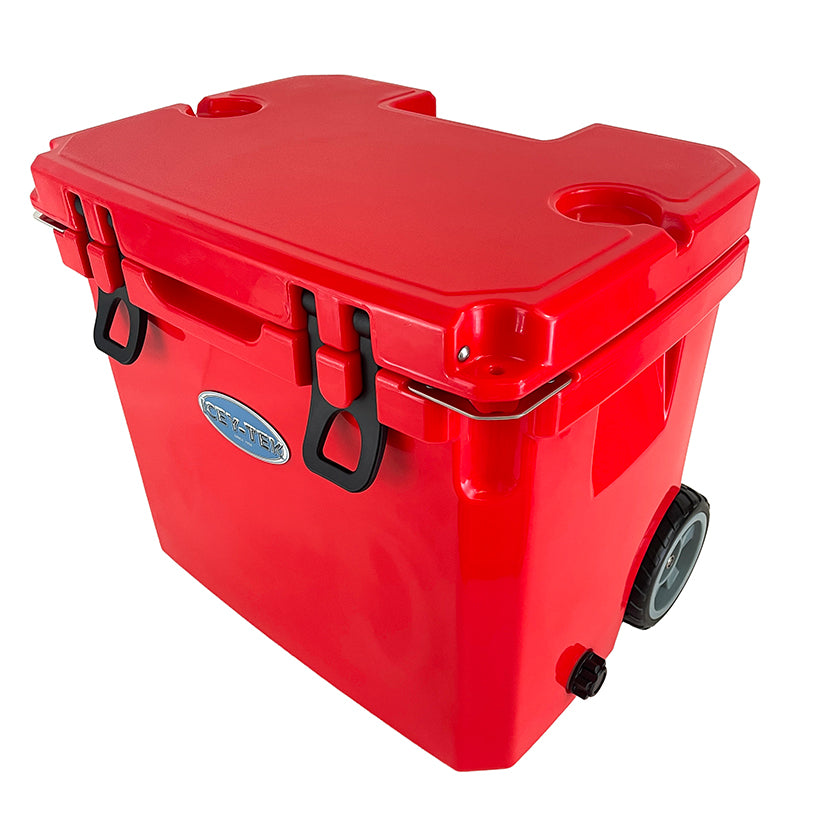 Icey-Tek 35 Litre Cool Box With Wheels - Candy Red