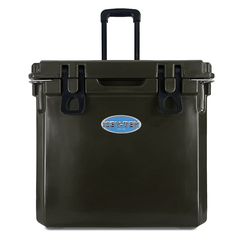 Icey-Tek 35 Litre Cool Box With Wheels - Dark Khaki