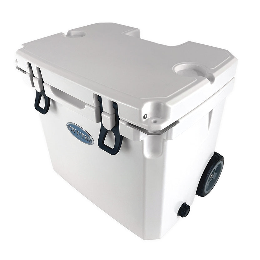 Icey-Tek 35 Litre Cool Box With Wheels - Ice White