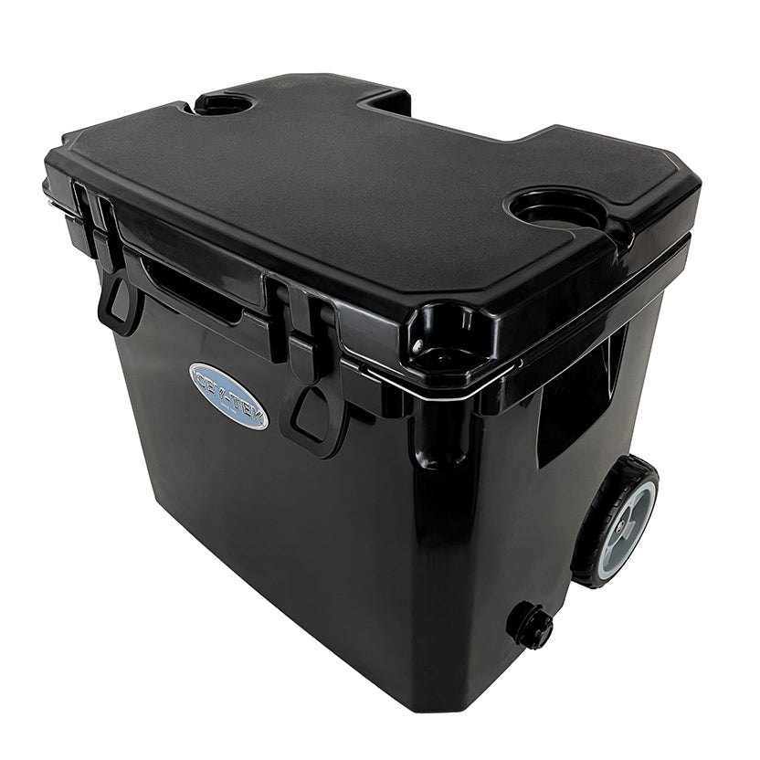Icey-Tek 35 Litre Cool Box With Wheels - Jet Black