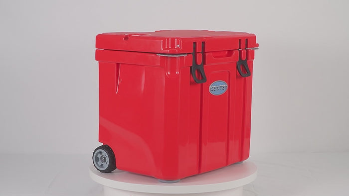 Icey-Tek 35 Litre Cool Box With Wheels - Candy Red