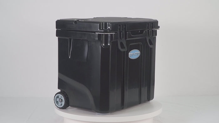 Icey-Tek 35 Litre Cool Box With Wheels - Jet Black