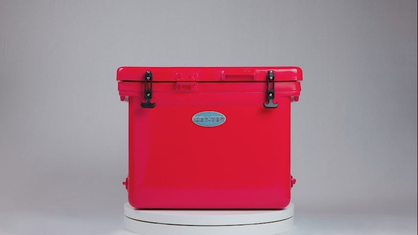 Icey-Tek 55 Litre Cube Cool Box In Candy Red