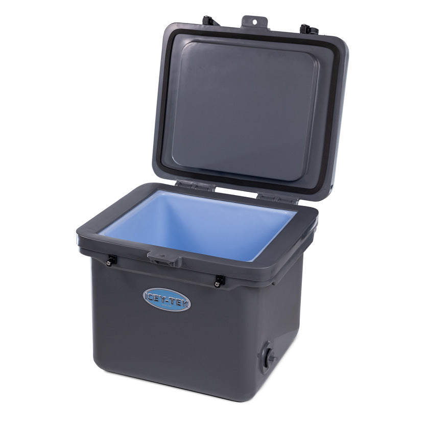Icey-Tek 25 Litre Cube Cool Box In Steel Grey