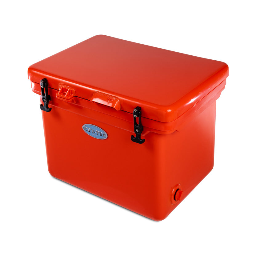 Icey-Tek 55 Litre Cube Cool Box In Flame Orange