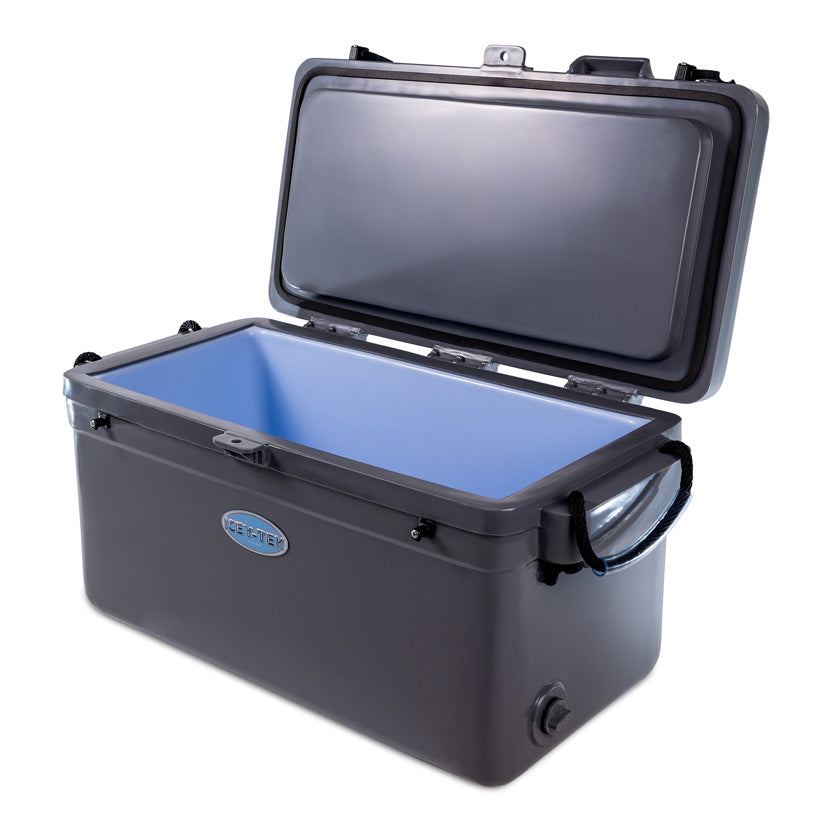 Icey-Tek 56 Litre Long Cool Box In Steel Grey