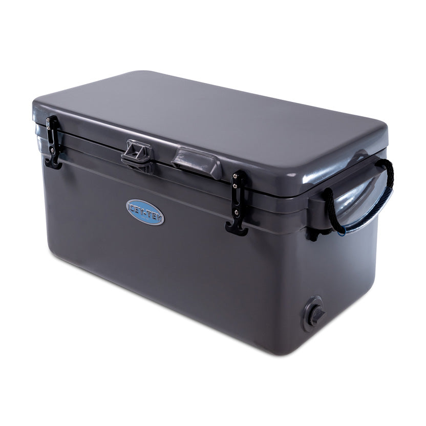Icey-Tek 56 Litre Long Cool Box In Steel Grey