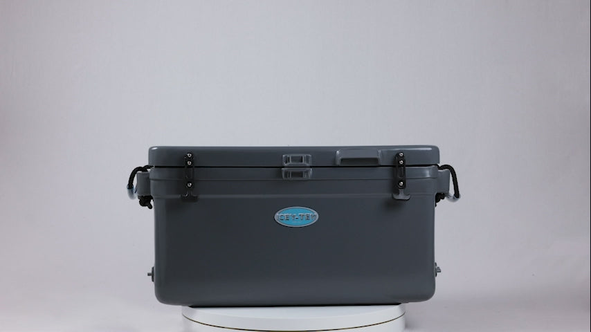 Icey-Tek 56 Litre Long Cool Box In Steel Grey