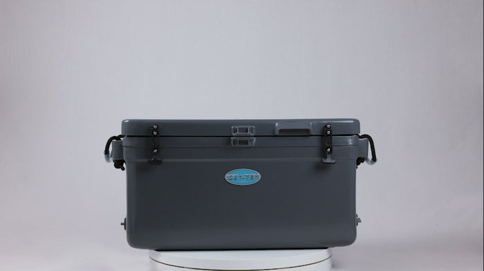 Icey-Tek 56 Litre Long Cool Box In Steel Grey