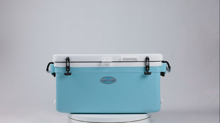 Icey-Tek 56 Litre Long Cool Box In Baby Blue + White